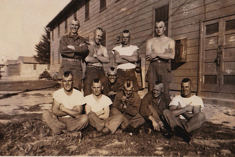 Men in Rows Collection: Military Men Vintage Photos