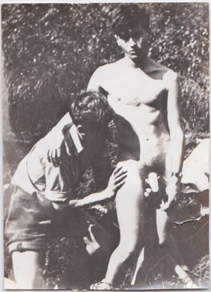 Affectionate Male Duo vintage gay photo