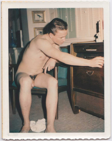 Male Nude Reaching vintage gay color Polaroid