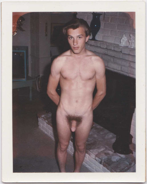 Male Nude with Hands Behind Back 1: Vintage Gay Polaroid