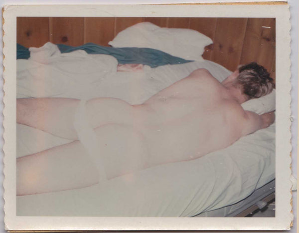 Male Nude in Bed Vintage Gay Polaroid