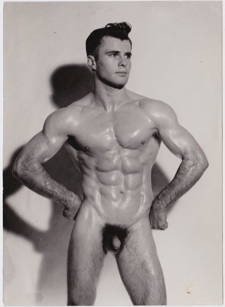 Wiry Muscular Bodybuilder male nude vintage gay photo