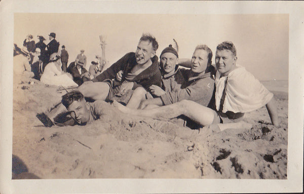 Motley Crew at the Beach vintage photo