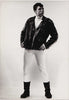 Rare original vintage photo of young Glenn Bouy wearing a leather jacket, boots and tight white jeans, by Stan of Sweden.
