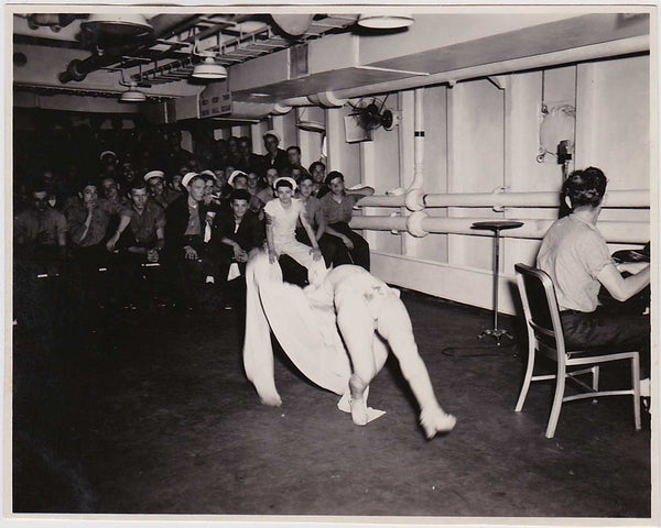 Sailor Doing a Backflip in Drag: Vintage Gay Interest Photo
