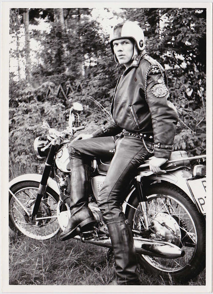 Biker with in Full Leather vintage gay photo