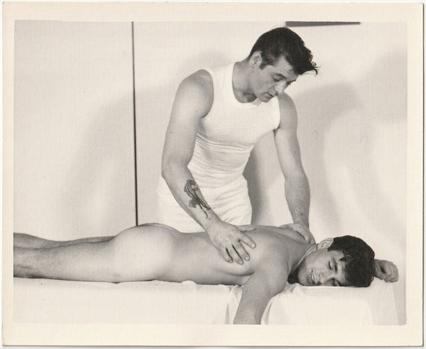 Positions reversed, the massage has begun. By Chuck Renslow - Kris Studio, Chicago.