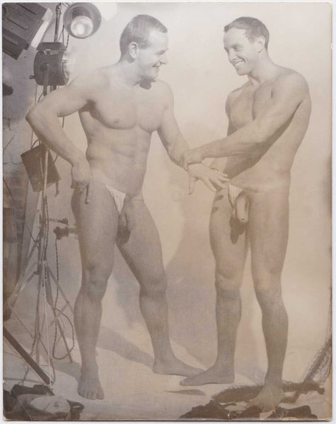 Bodybuilders Getting Frisky vintage gay photo by Barrington