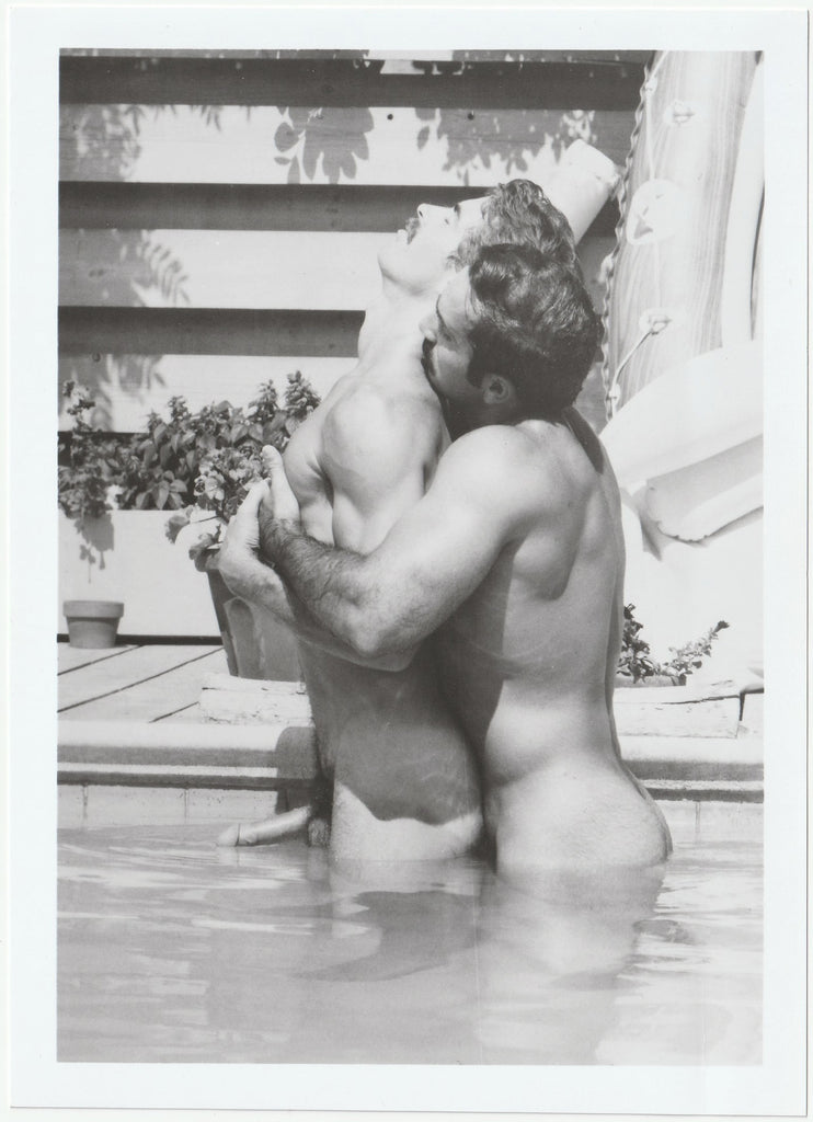 Bruno and Will Embracing in Pool, Target Studios vintage male nudes