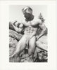Male Nude Flexing Biceps: Paul Burkhart vintage physique photo