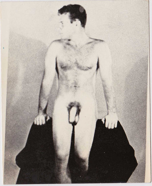 Male Nude Looking Right vintage photo