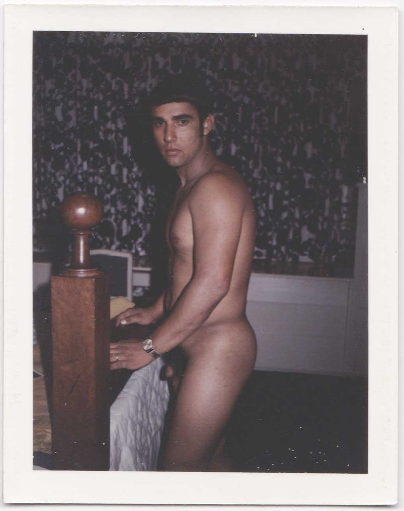 Handsome Male Nude with Wedding Ring: Vintage Color Polaroid