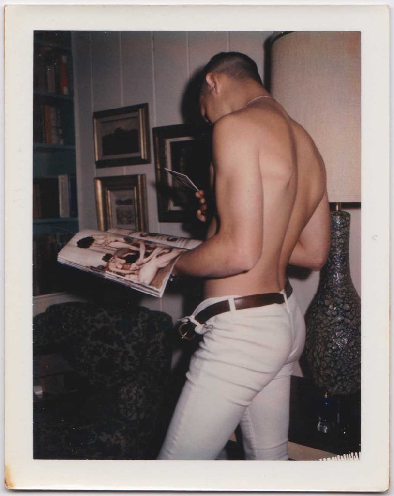 Man Looking at Straight Porn 2: Vintage Color Polaroid
