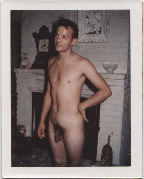 Male Nude with Amused Expression vintage gay Polaroid
