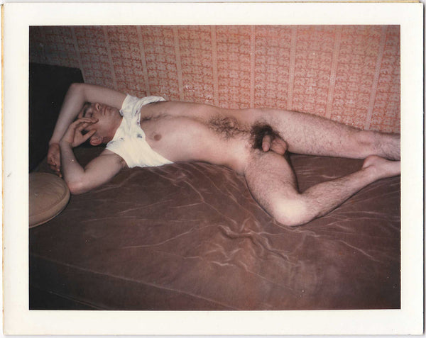 Male Nude Dreaming, vintage gay color Polaroid 1960s
