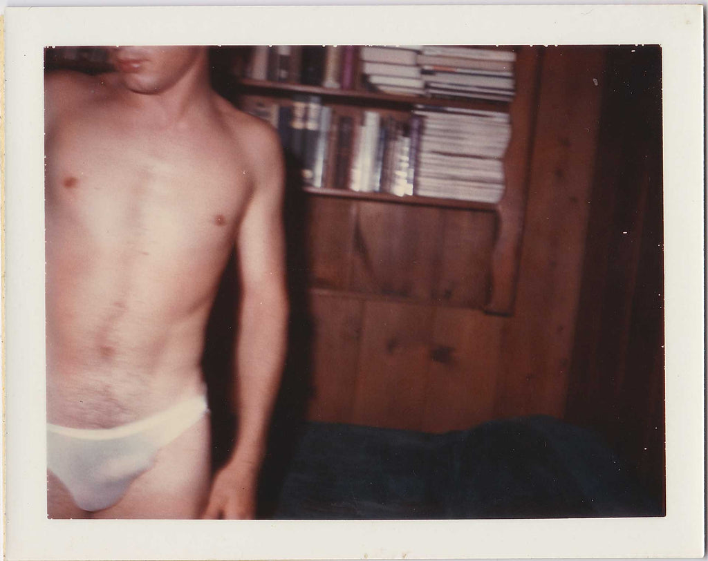 Man Wearing Translucent Briefs vintage gay Polaroid