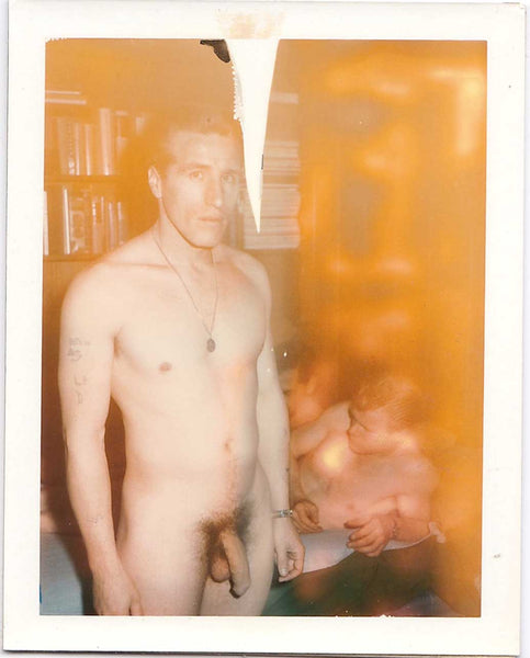 Very unusual double exposure Polaroid male nude