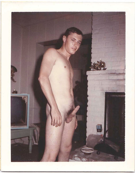 Male Nude Pointing Up vintage gay Polaroid 1967