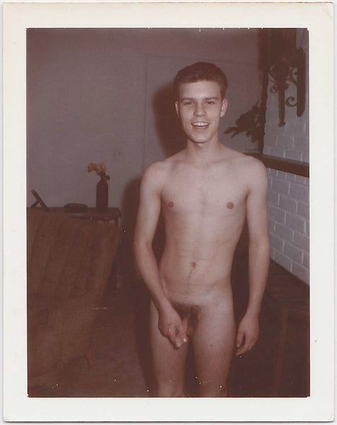 Male Nude About to Speak vintage gay Polaroid 1967