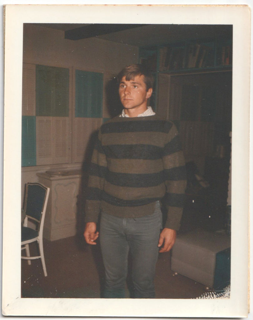 Handsome Bodybuilder Fully Clothed vintage gay Polaroid