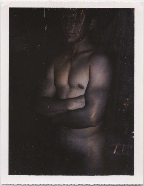 Vintage gay Polaroid naked man standing