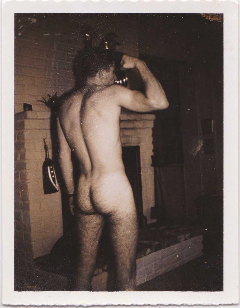 Male Nude Flexing Bicep: Vintage Gay Polaroid
