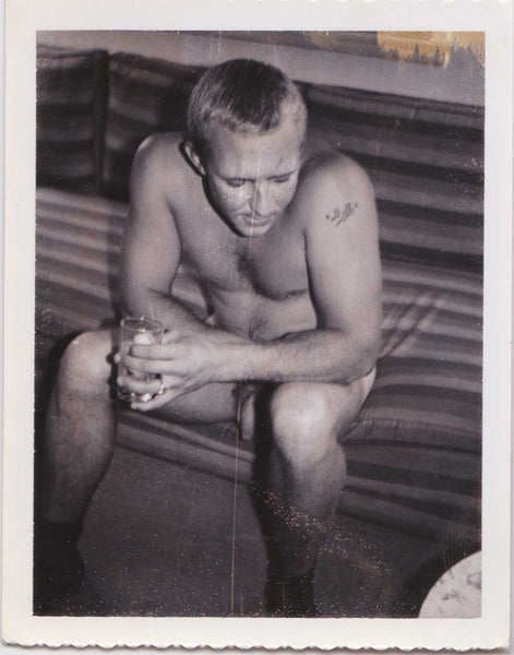 Male Nude Turning Away: Vintage Gay Polaroid