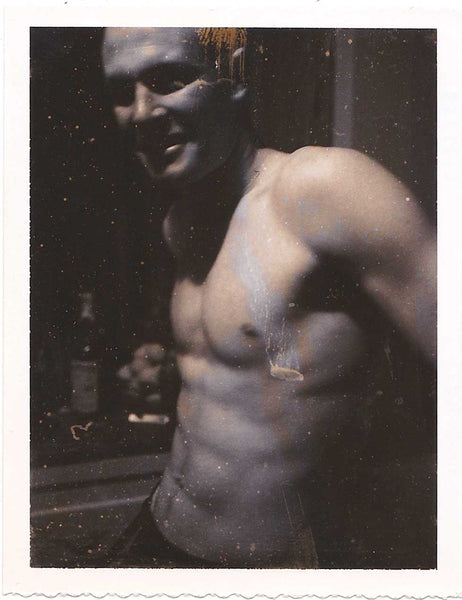 Smiling Guy with Tight Abs vintage gay Polaroid c. 1965