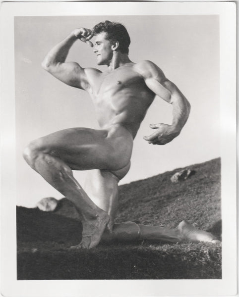 Ed Fury Flexing His Biceps vintage gay physique photo attributed to AMG.