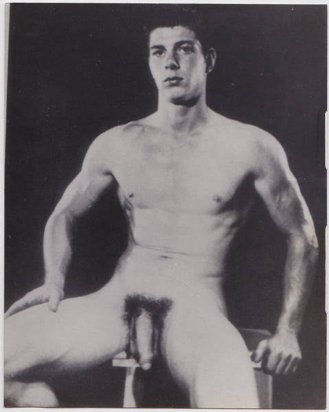 Male Nude Sitting on Stool vintage gay photo