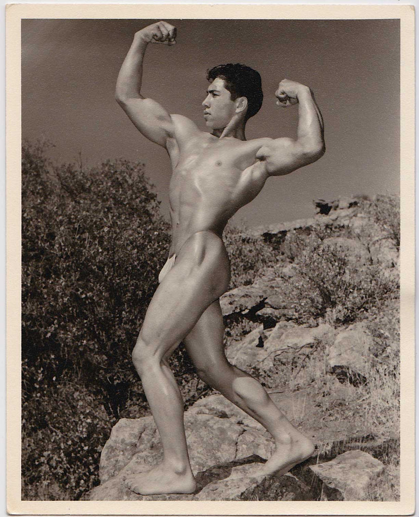 Western Photo Guild Male Nude Flexing Biceps vintage gay photo