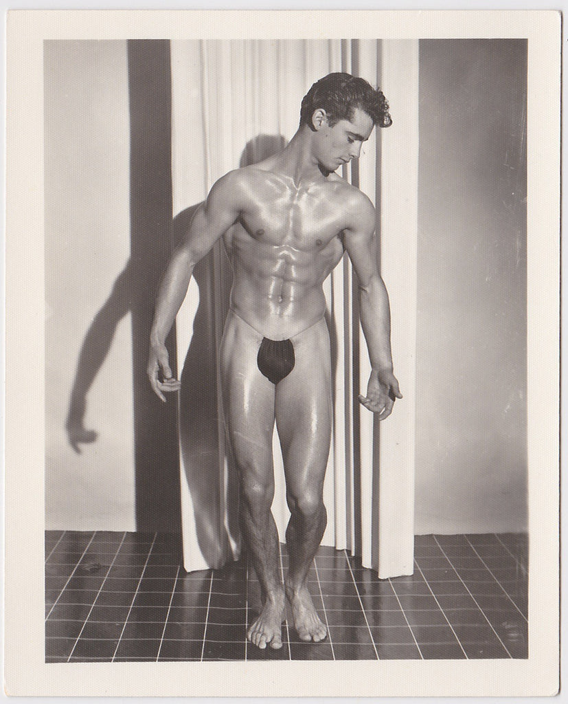 Athletic Model Guild vintage physique photo forrester-millard-posing-strap