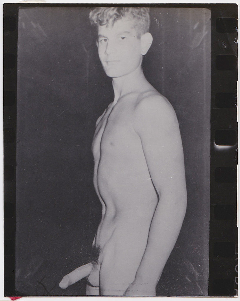 Male Nude at Attention vintage gay photo