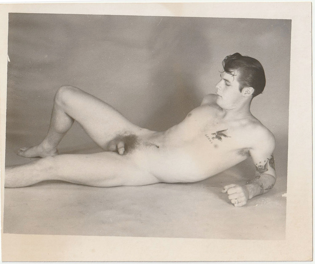 Male Nude with Tattoos vintage gay photo