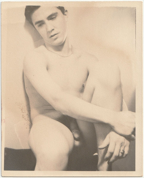 Pensive Male Nude vintage gay photo