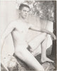 Serious Male Nude Before a Wall vintage gay photo by Pat Milo