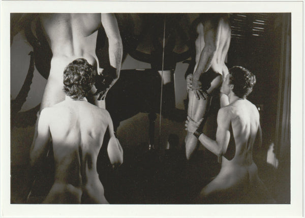 Two Men in Mirror, Vintage COLT Studio physique photo male nudes