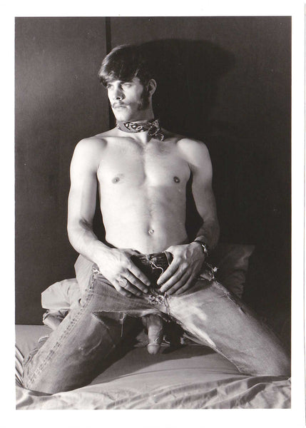Male Nude with Torn Jeans vintage gay photo