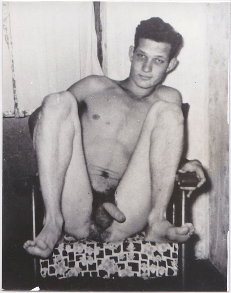 Male Nude in Armchair vintage gay photo