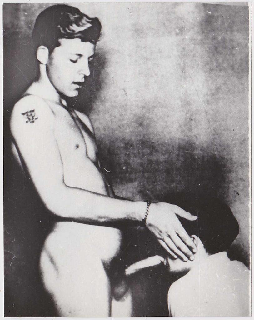 Male Nude Touching vintage gay photo
