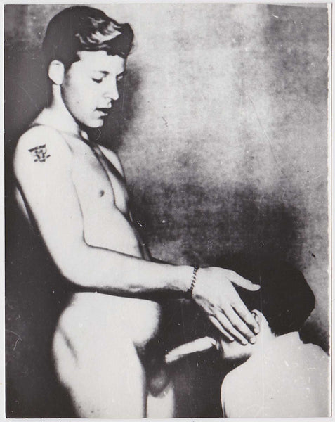 Male Nude Touching vintage gay photo