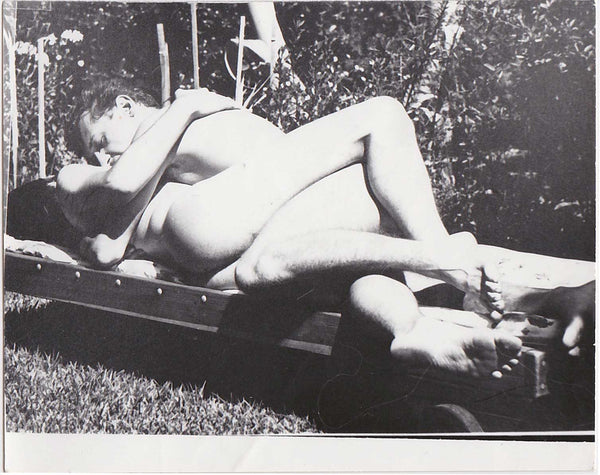 Amorous Anonymous Couple vintage gay photo