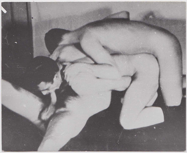 Three Men on the Floor vintage gay photo