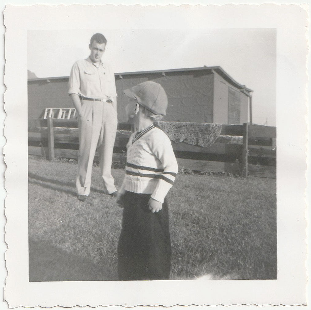 Son Looking Back at Father
