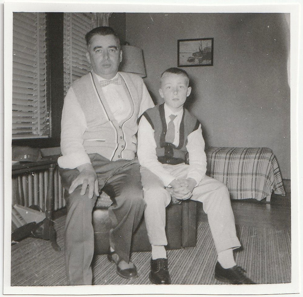 Glum But Stylish Father and Son