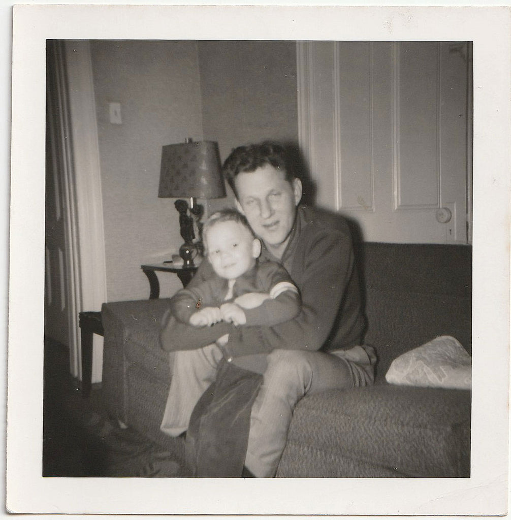 Father and Son on Sofa
