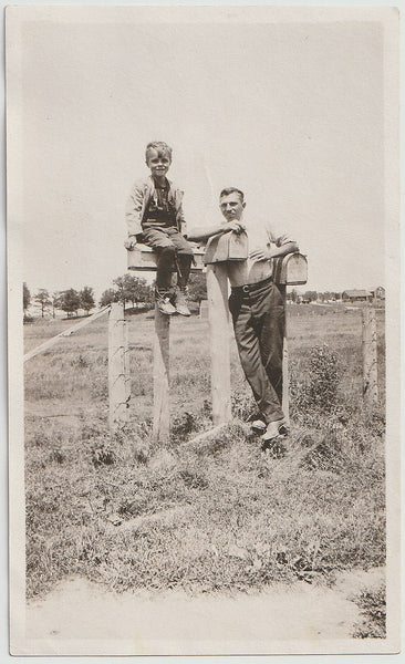 Father and Son on Mailbox