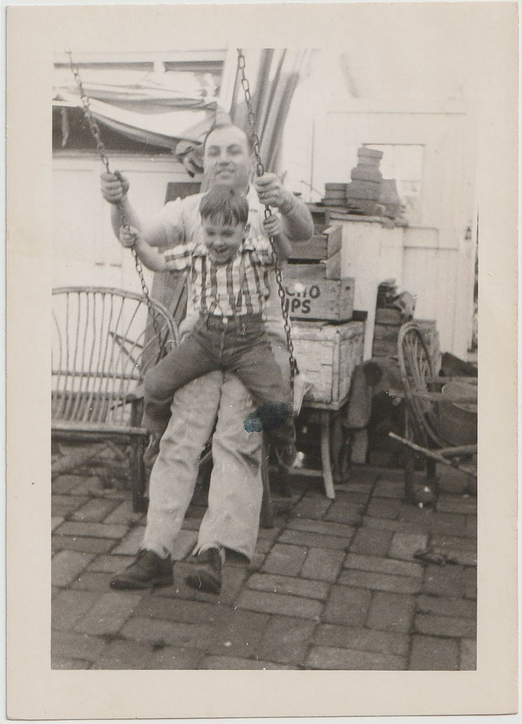 Father and Son on Swing