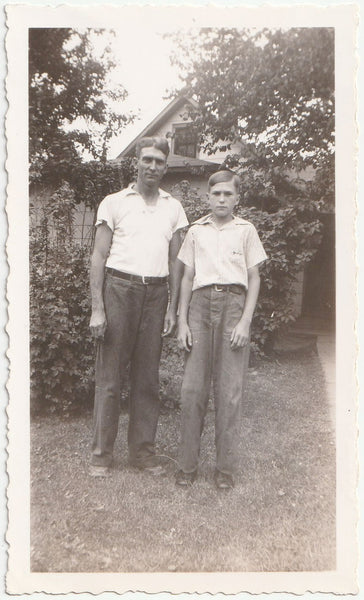Serious Father and Son