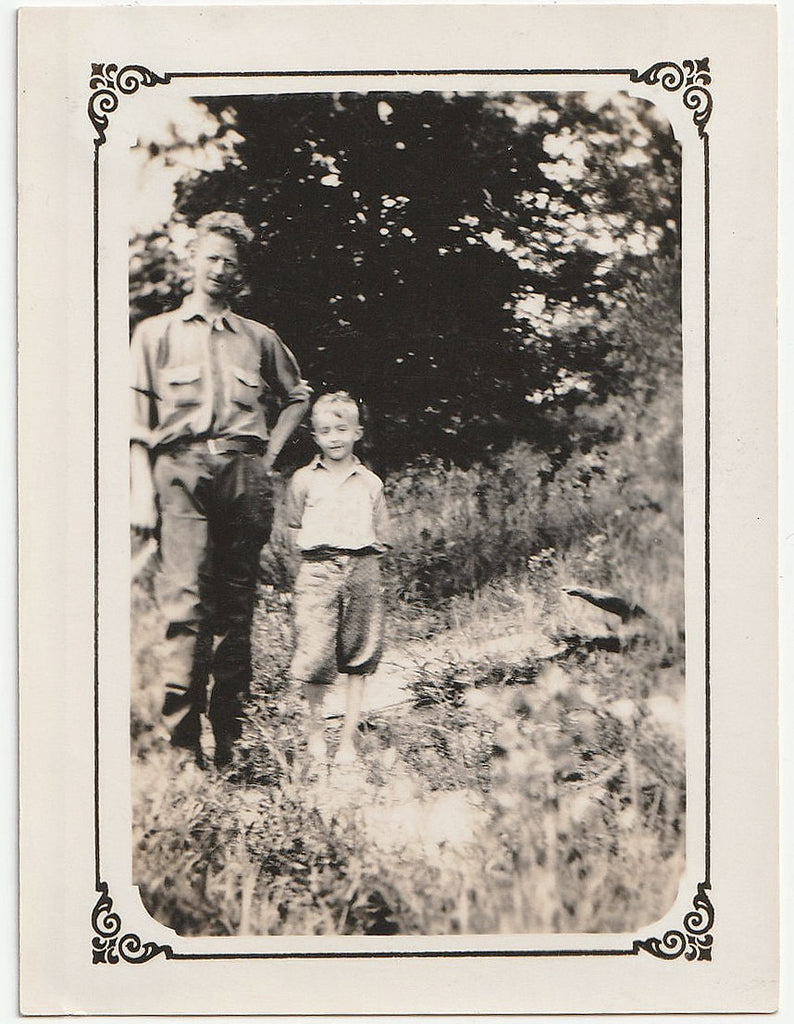 Father and Son in the Woods